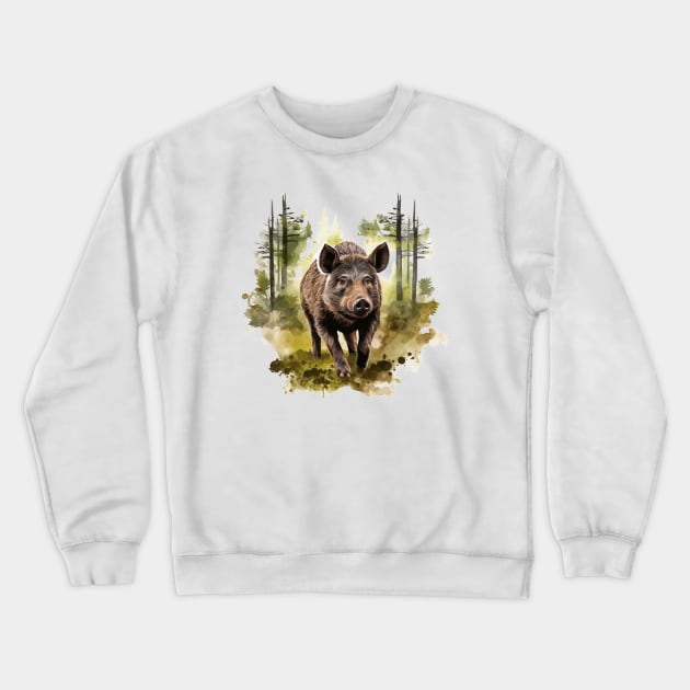 Wild Boar Crewneck Sweatshirt by zooleisurelife